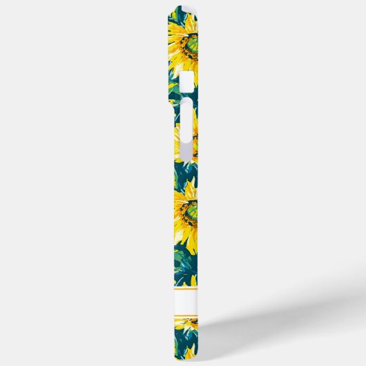 Modern Sunflowers Monogrammed Case-Mate iPhone Ca iPhoneケース (裏面 / 左)
