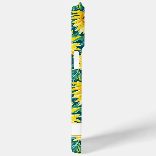 Modern Sunflowers Monogrammed Case-Mate iPhone Ca iPhoneケース (裏面 / 右)