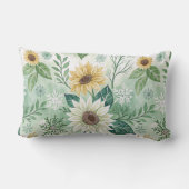 Modern  Sunflowers Winter pattern ランバークッション (裏面)