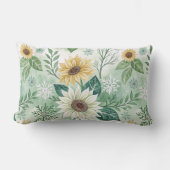 Modern  Sunflowers Winter pattern ランバークッション (正面)