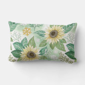 Modern  Sunflowers Winter pattern ランバークッション (裏面)