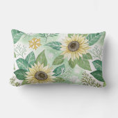 Modern  Sunflowers Winter pattern ランバークッション (正面)
