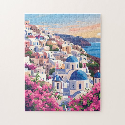 Modern Sunset Coastal Landscape Puzzle ジグソーパズル (縦)