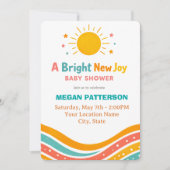 Modern Sunshine Baby Shower 招待状 (正面)