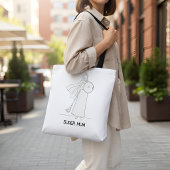 Modern Super Mum Warrior Line Art トートバッグ