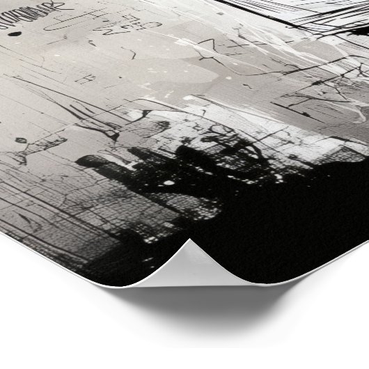 Modern Surreal Portrait Conceptual Tree Art ポスター (角)