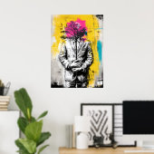 Modern Surreal Portrait Conceptual Tree Art ポスター (ホームオフィス)