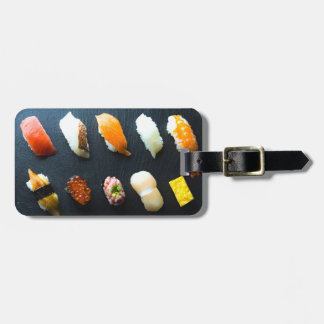 Modern Sushi Grid – Elegant Japanese Luggage Tag ラゲッジタグ