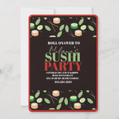 Modern Sushi Party Rolls Birthday Name シーズンカード (正面)