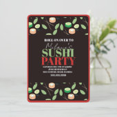 Modern Sushi Party Rolls Birthday Name シーズンカード (スタンド正面)