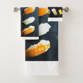 Modern Sushi Towel Set – Minimal & Delicious バスタオルセット