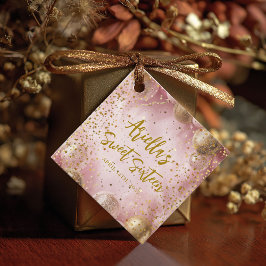 Modern sweet 16 pink gold balloons フェイバータグ