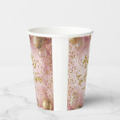 Modern sweet 16 pink gold balloons 紙コップ (右)