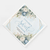 Modern Sweet 16th Eucalyptus Gold Frame Napkins (コーナー)