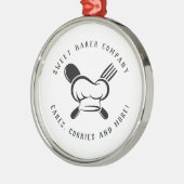 Modern Sweet Bakery Business メタルオーナメント (左)