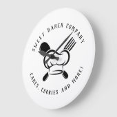 Modern Sweet Bakery Business ラージ壁時計 (傾斜)