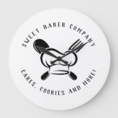 Modern Sweet Bakery Business ラージ壁時計 (正面)