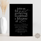 Modern Sweet Love Minimalist Wedding Reception 招待状