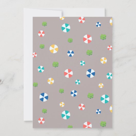 Modern Swimming Pool Graduation Party  招待状 (裏面)