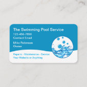 Modern Swimming Pool Service Unique 名刺 (正面)