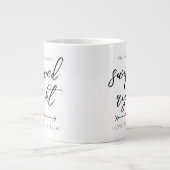 Modern Swiped Right Personalized ジャンボコーヒーマグカップ (正面)