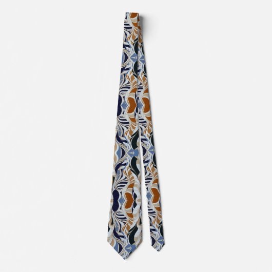 Modern Swirl Art Deco Pattern ネクタイ (正面)