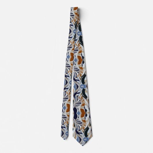 Modern Swirl Art Deco Pattern ネクタイ (裏面)