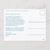 Modern Swirl Blue HAPPY HANUKKAH CUSTOM シーズンポストカード (裏面)