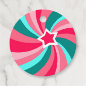 Modern Swirl HAPPY HOLIDAYS CUSTOM TO FROM Gift フェイバータグ (正面)