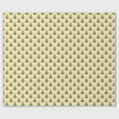 Modern Swirl Ribbon Christmas Trees ラッピングペーパー (フラット)