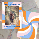 Modern Swirl Star of David HAPPY HANUKKAH CUSTOM シーズンカード<br><div class="desc">Perfect card to send for a Jewish celebration! Hand made art for you. FULLY CUSTOMIZABLE! Click on “Personalize” above to edit the text and add a photo. Click "edit using design tool" to adjust the fonts, colors and placements. Design is also available as digital download to send instantly and save...</div>