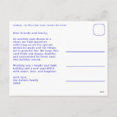 Modern Swirl Star of David HAPPY HANUKKAH CUSTOM シーズンポストカード (裏面)