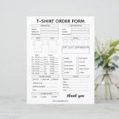 Modern T-Shirt Order Form For Small Business (スタンド正面)