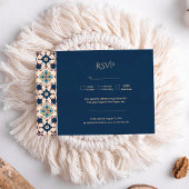 Modern Talavera Mexican Tile Modern Wedding 出欠カード