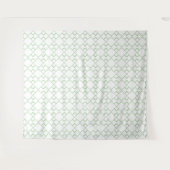 Modern Tapestry with Green and White Geometric  タペストリー (正面(横))