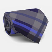 Modern Tartan Blue Gray Black Pattern ネクタイ (ロール)
