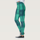 Modern Tartan Green Leggings レギンス (左)