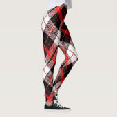 Modern Tartan Red, Black and White Leggings レギンス (右)