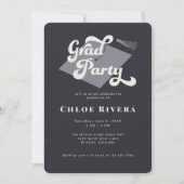 Modern Tassel Grad Party Invitation with Photo  招待状 (正面)