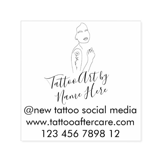 Modern Tattoo ART script typography sign セルフインキングスタンプ (デザイン)