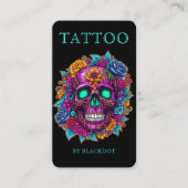 Modern Tattoo Artist Social Media Tattoos Dark 名刺 (正面)