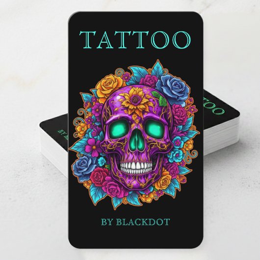 Modern Tattoo Artist Social Media Tattoos Dark 名刺