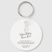 Modern Tattoo girl art script typography キーホルダー (正面)