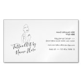 Modern Tattoo script typography マグネット名刺 (正面)