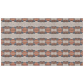 Modern Taupe Denim and Rust  テーブルクロス (正面(横))