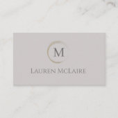Modern Taupe Gray Logo Business Branding 名刺 (正面)