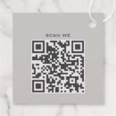 Modern Taupe Gray Monogram Branding フェイバータグ (裏面)