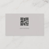 Modern Taupe Gray QR Code Business Branding 名刺 (裏面)