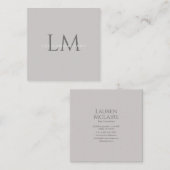 Modern Taupe Square Business Branding コーリングカード (正面/裏面)