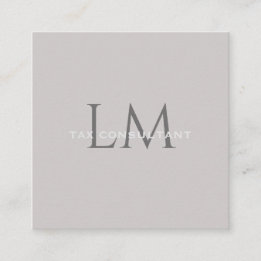 Modern Taupe Square Business Branding コーリングカード